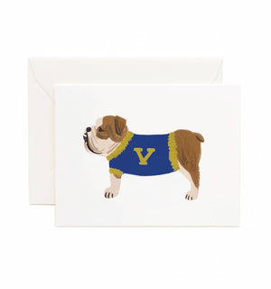 RIFLE PAPER Co. - Yale Bulldog Greeting Card - Smidapaper Ikigai Shop