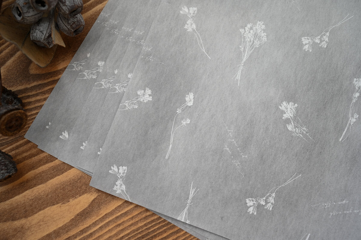 Tutty Design A4 Wrapping Paper: Astralantia: Slate Gray - Smidapaper Ikigai Shop