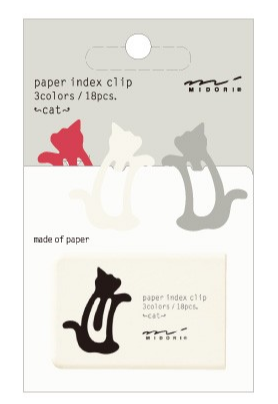 Midori D-Clips Paper Index Clip Cat - Smidapaper Ikigai Shop