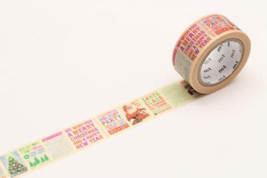 MT Washi Tape - Christmas News 2017 MTCMAS80 - Smidapaper Ikigai Shop