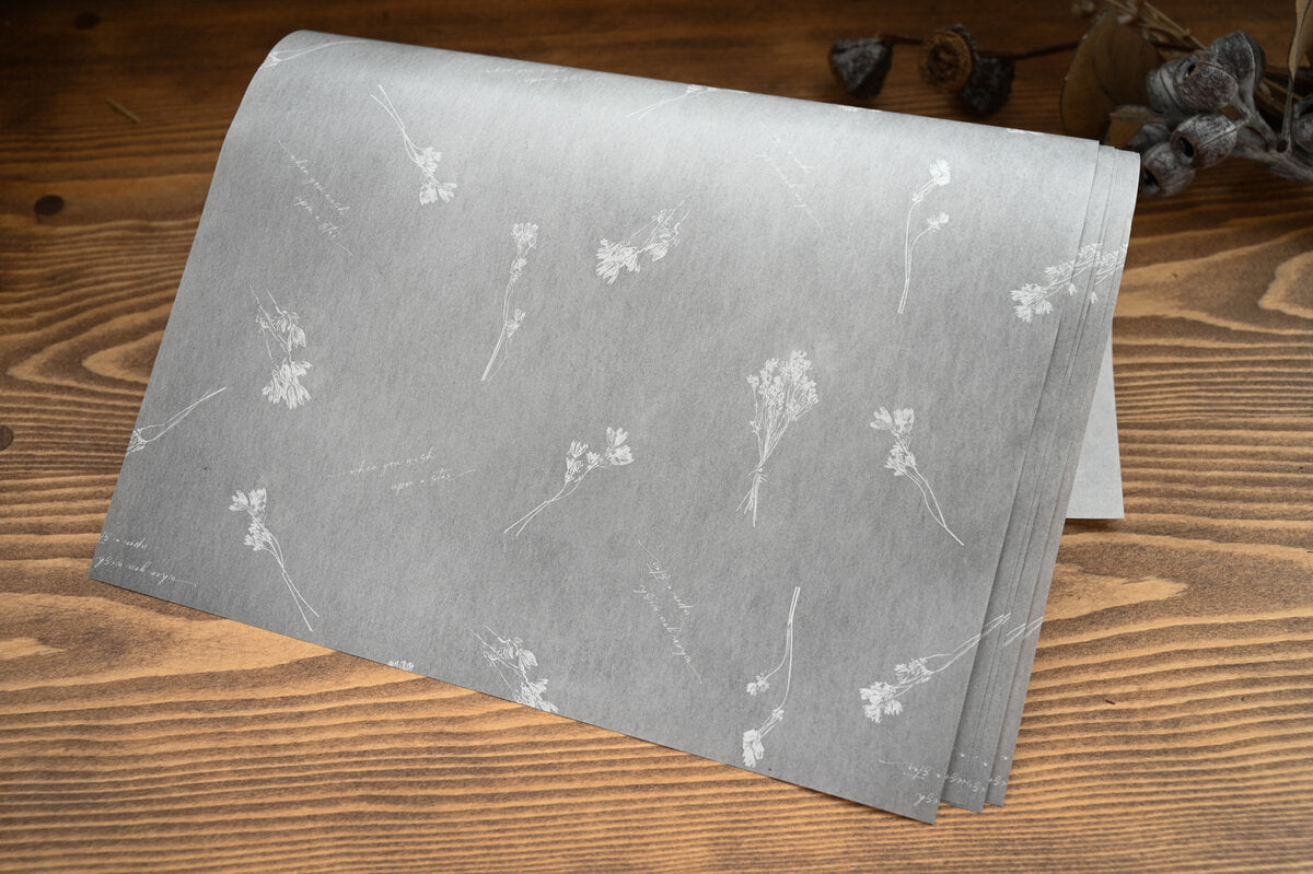 Tutty Design A4 Wrapping Paper: Astralantia: Slate Gray - Smidapaper Ikigai Shop