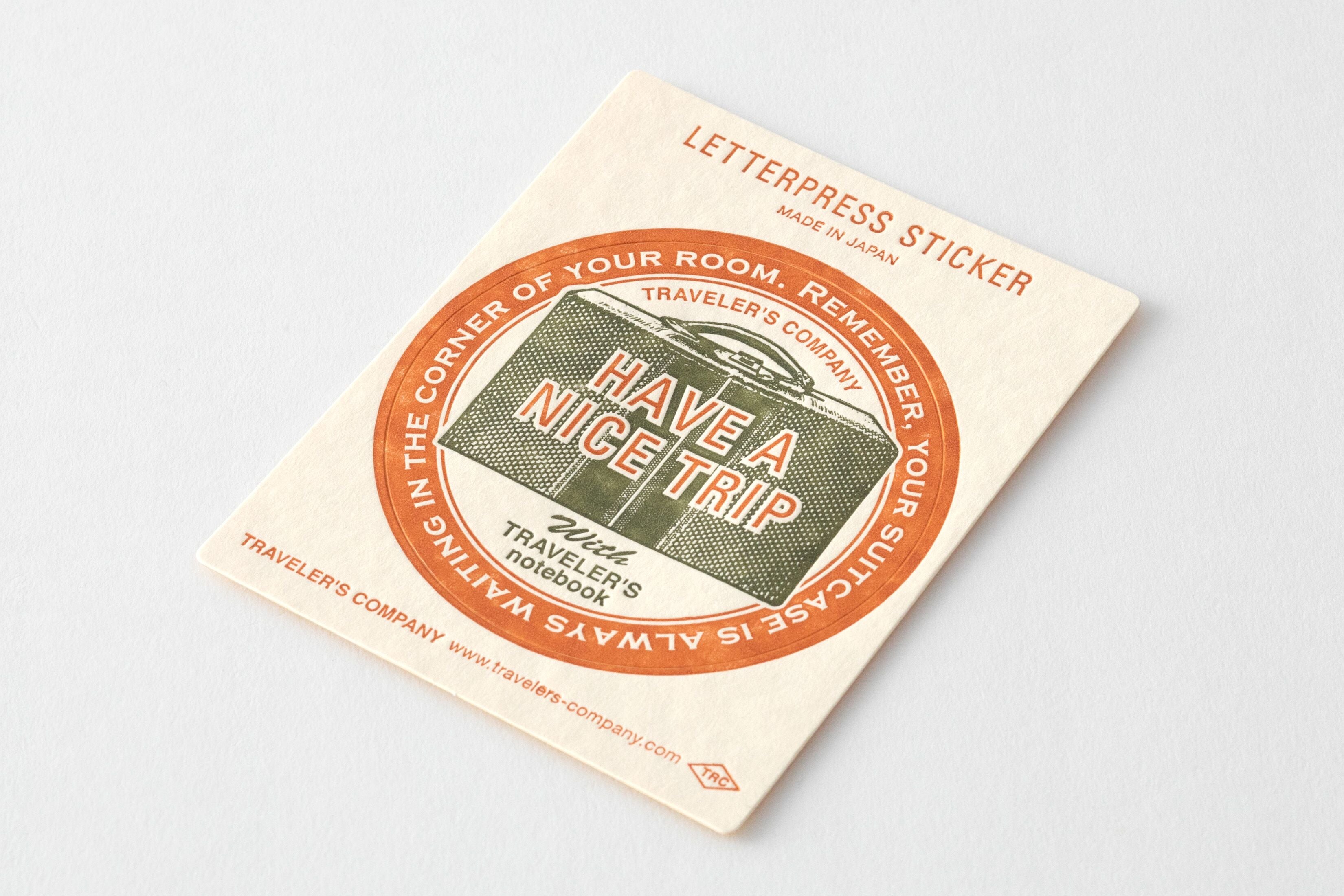 Traveler's Factory Travel Tools Letterpress Sticker Red - Smidapaper Ikigai Shop