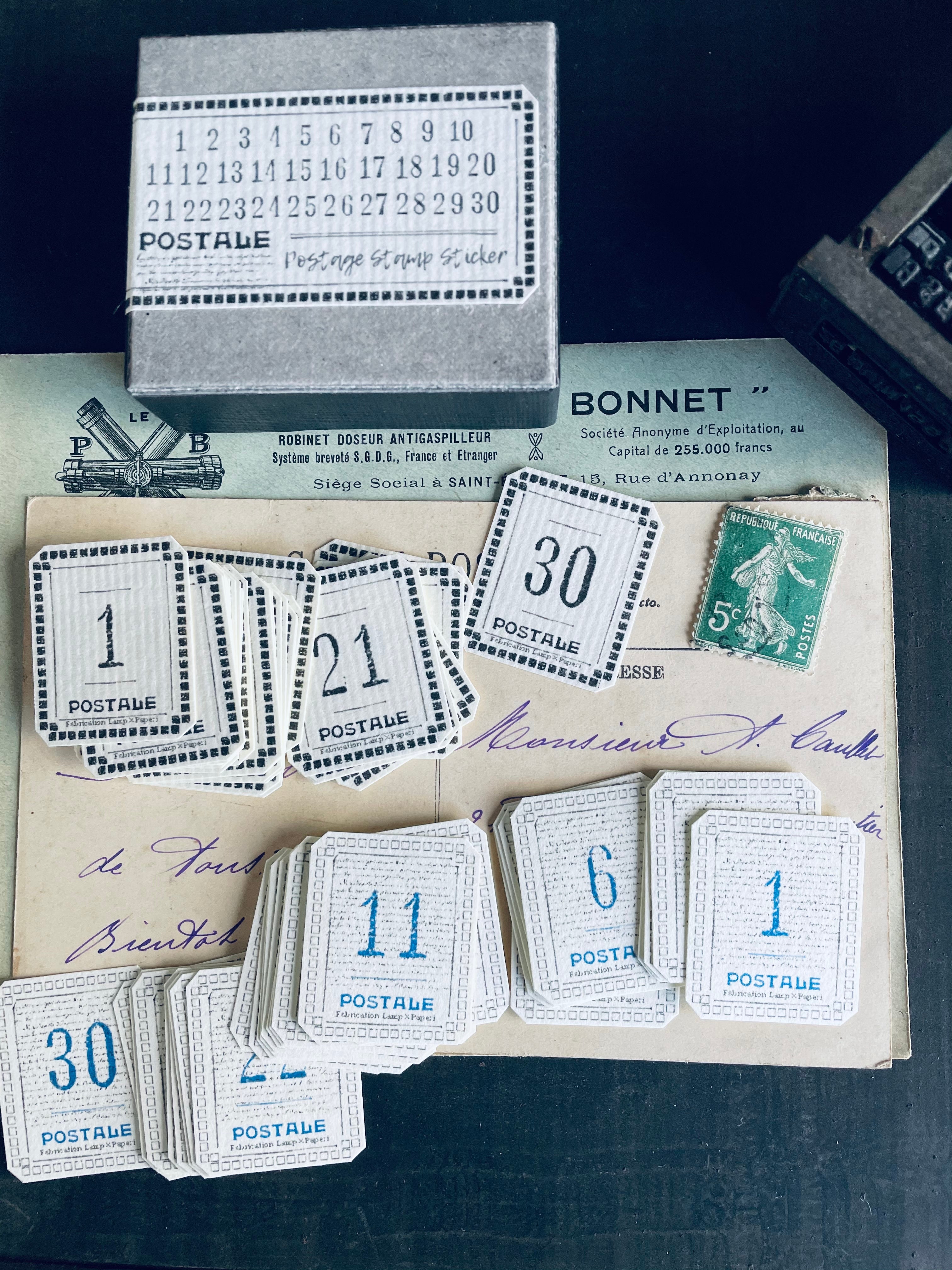 Lamp x Paperi Postale Sticker Box: Number - Smidapaper Ikigai Shop