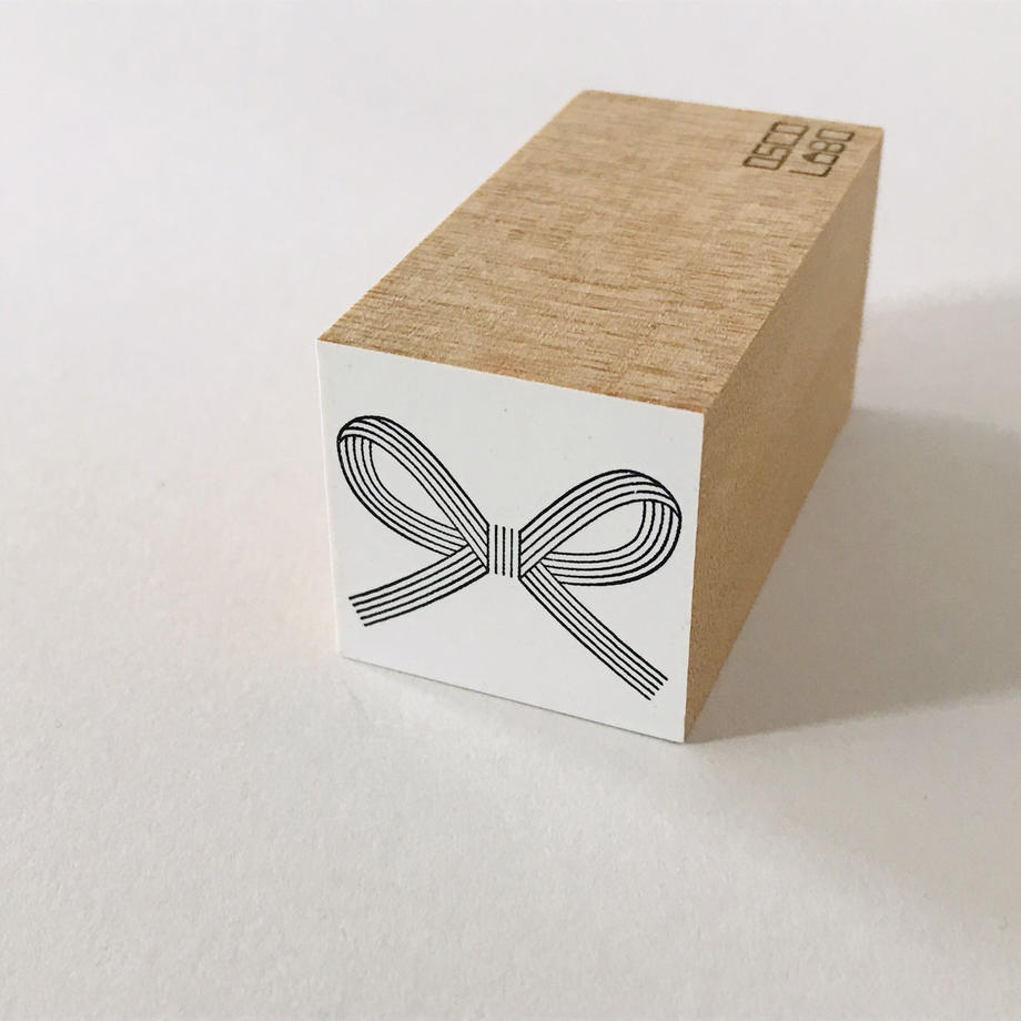 Osco Labo Large Rubber Stamp: Mizuhiki Bowknot - Smidapaper Ikigai Shop
