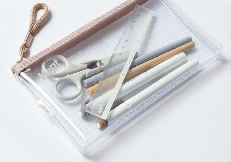 Kept Clear Pencil Case Flat-5 Colours