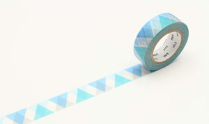 MT Washi Tape - Triangle & Diamond Blue MT01D336 - Smidapaper Ikigai Shop