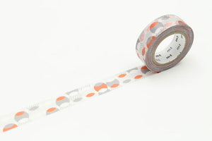 MT Washi Tape - Overlapped Dot Orange MT01D349 - Smidapaper Ikigai Shop
