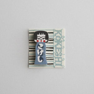 Classiky Kokeshi Doll Sticky Notes- Blue - Smidapaper Ikigai Shop