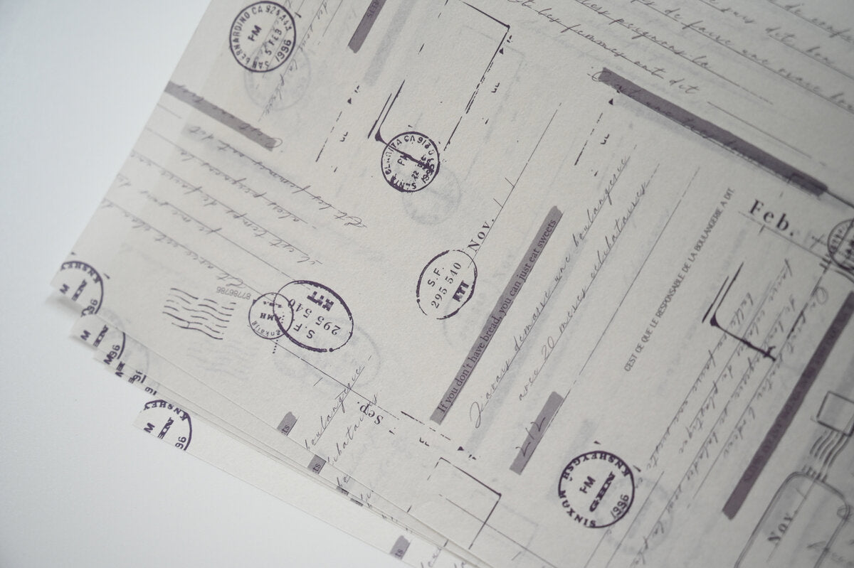 Tutty Design A4 Wrapping Paper: Postmark - Smidapaper Ikigai Shop