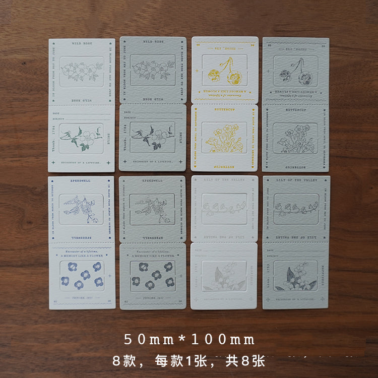 Photo Slide Memo Letterpress Cards - Smidapaper Ikigai Shop