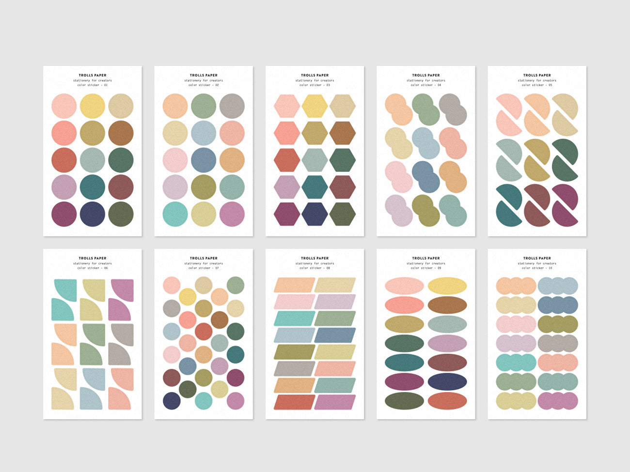 Colour Stickers (Set of 10) - Smidapaper Ikigai Shop