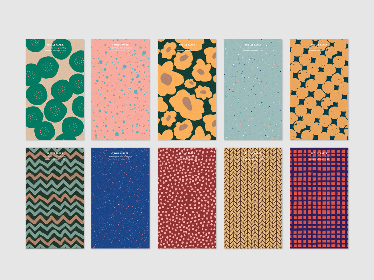 Pattern Stickers (Set of 10) - Smidapaper Ikigai Shop