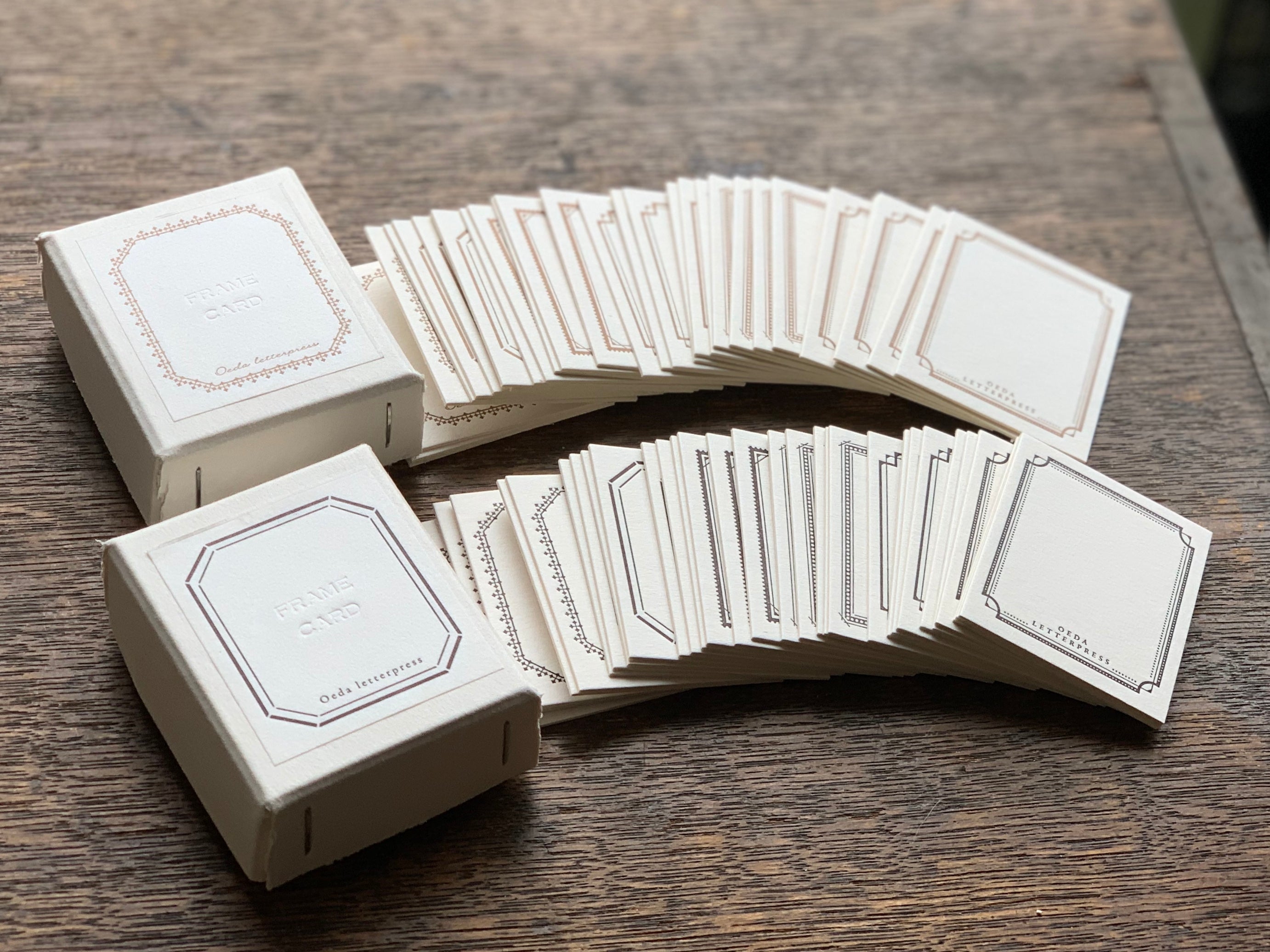 Oeda Letterpress Mini Card Box Frame (Black/Bronze) - Smidapaper Ikigai Shop