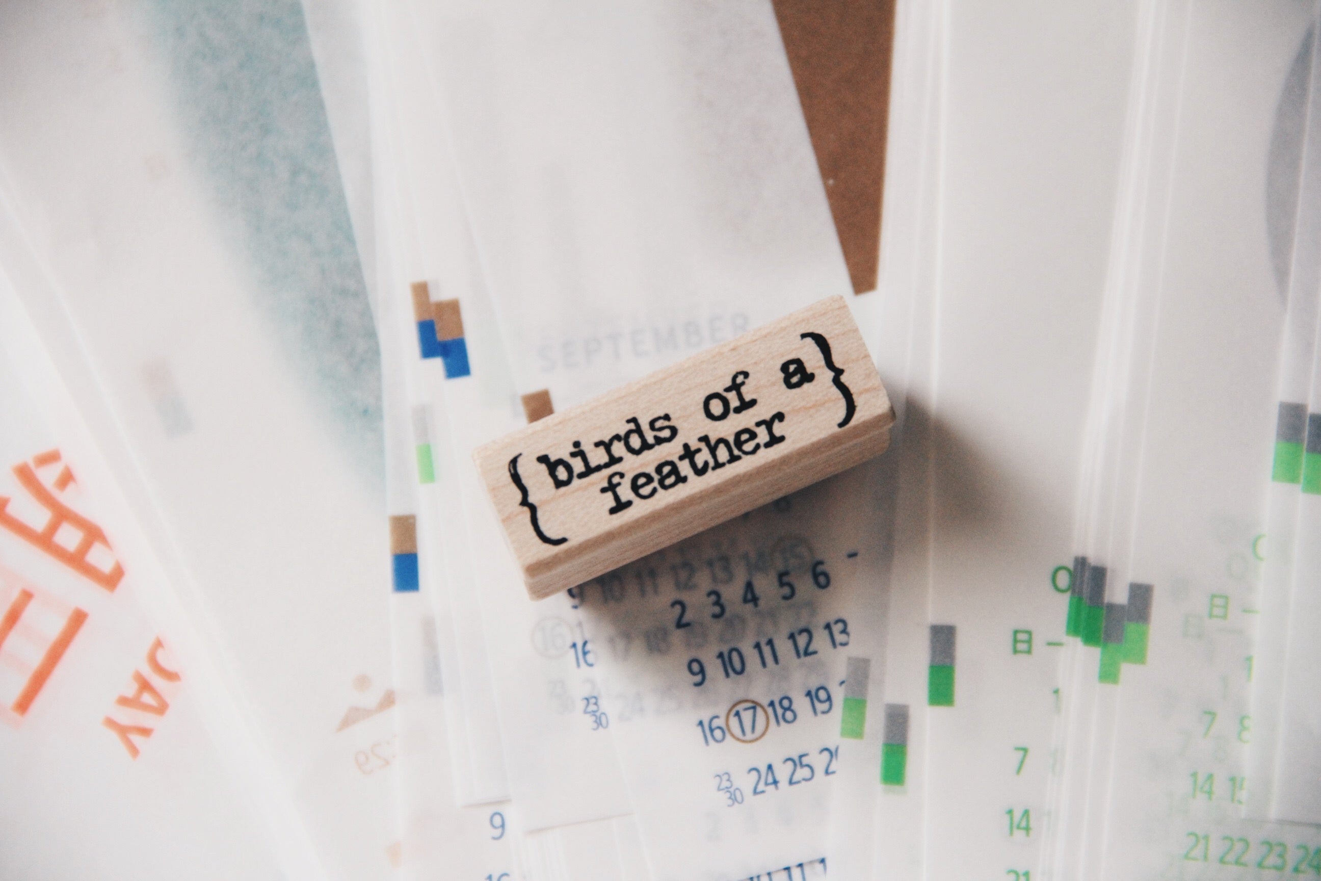 Catslife Press Birds of a Feather Rubber Stamp - Smidapaper Ikigai Shop