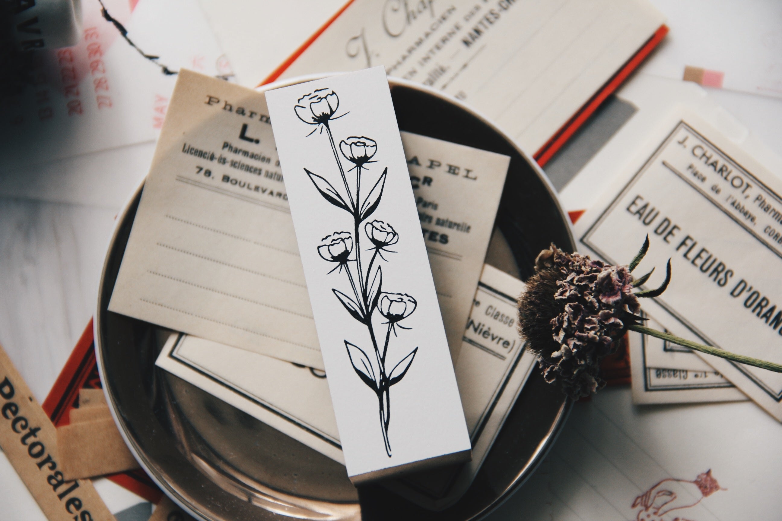 Nico Neco Flowers Rubber Stamp - Smidapaper Ikigai Shop