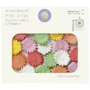 Midori P-51 Clips - Flower - Smidapaper Ikigai Shop
