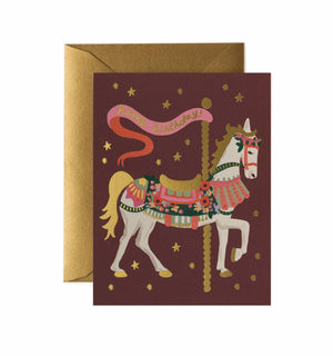 RIFLE PAPER Co. - Carousel Horse Birthday Greeting Card - Smidapaper Ikigai Shop