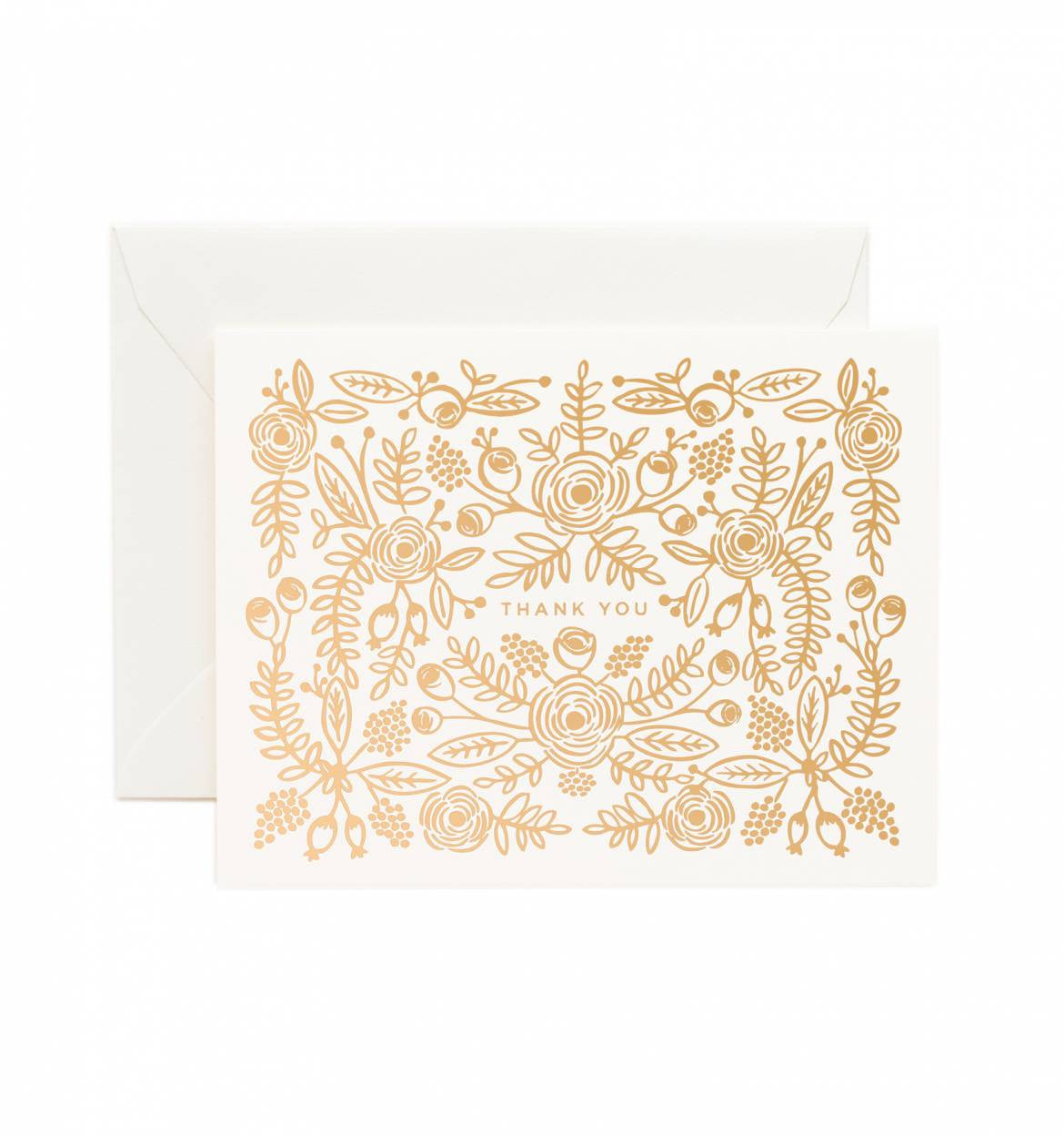 RIFLE PAPER Co. - Rose Gold Thank You Greeting Card - Smidapaper Ikigai Shop
