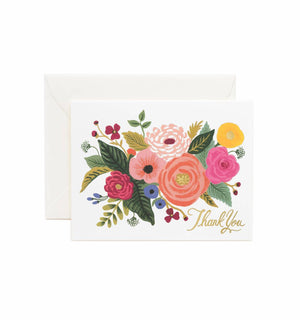 RIFLE PAPER Co. - Juliet Rose Thank You Greeting Card - Smidapaper Ikigai Shop