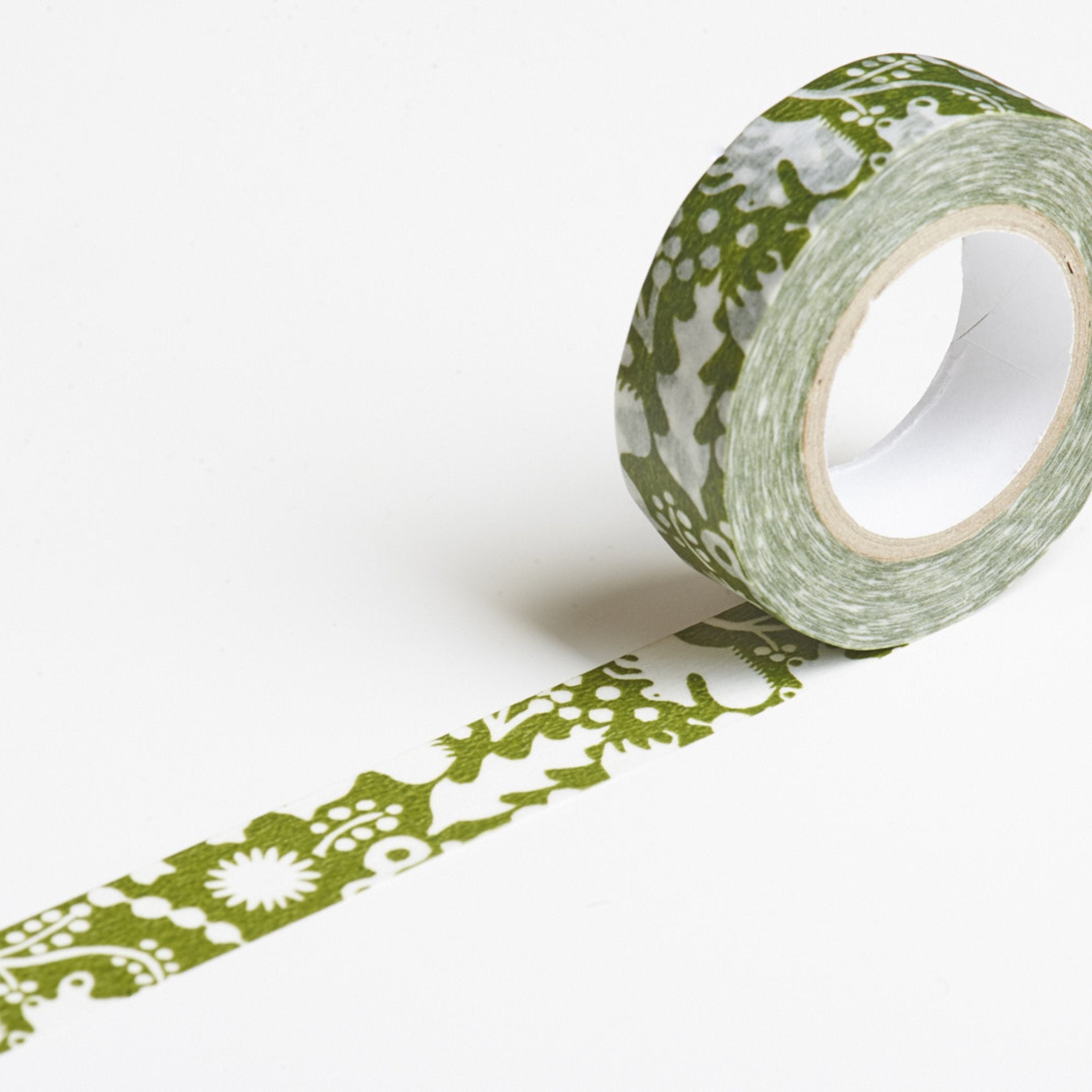 Classiky Forest Squirrel Green + Blue Flower Washi Tape (Set of 2) - Smidapaper Ikigai Shop