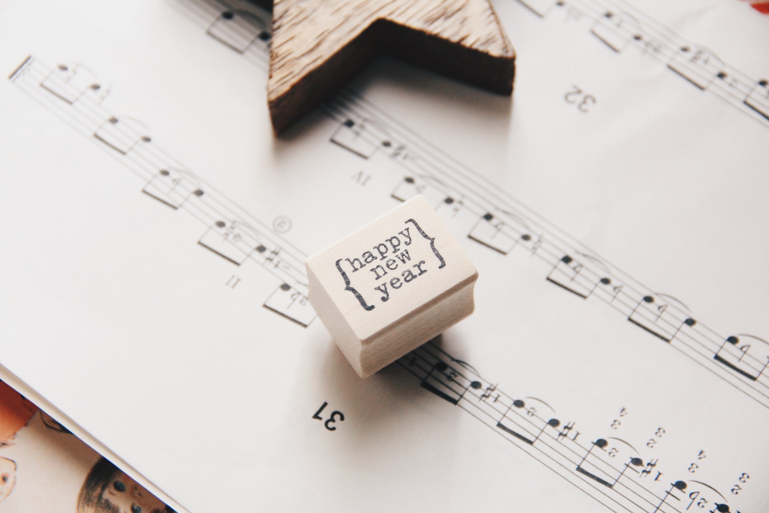 Catslife Press Happy New Year Rubber Stamp - Smidapaper Ikigai Shop