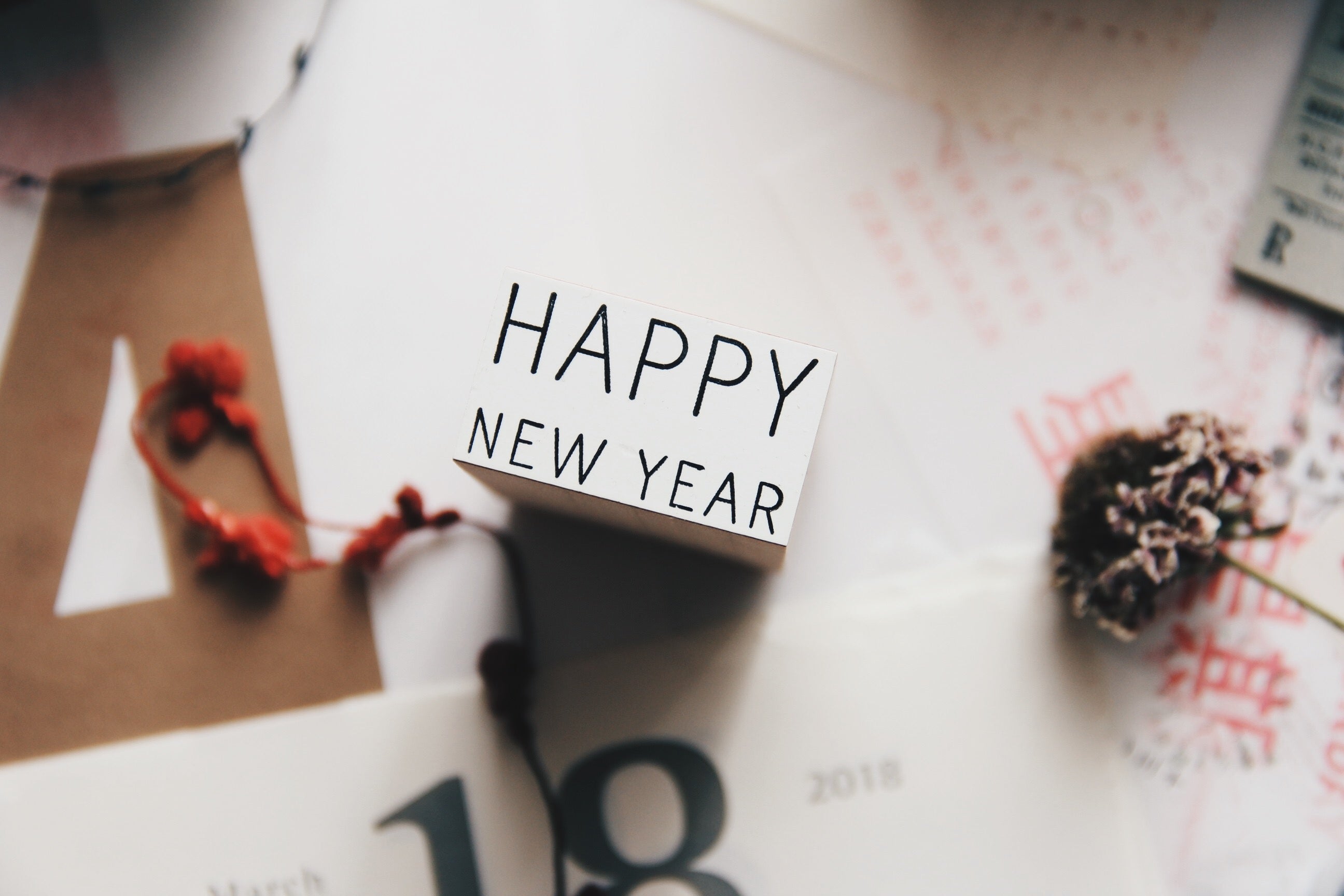 Osco Labo Happy New Year Rubber Stamp - Smidapaper Ikigai Shop