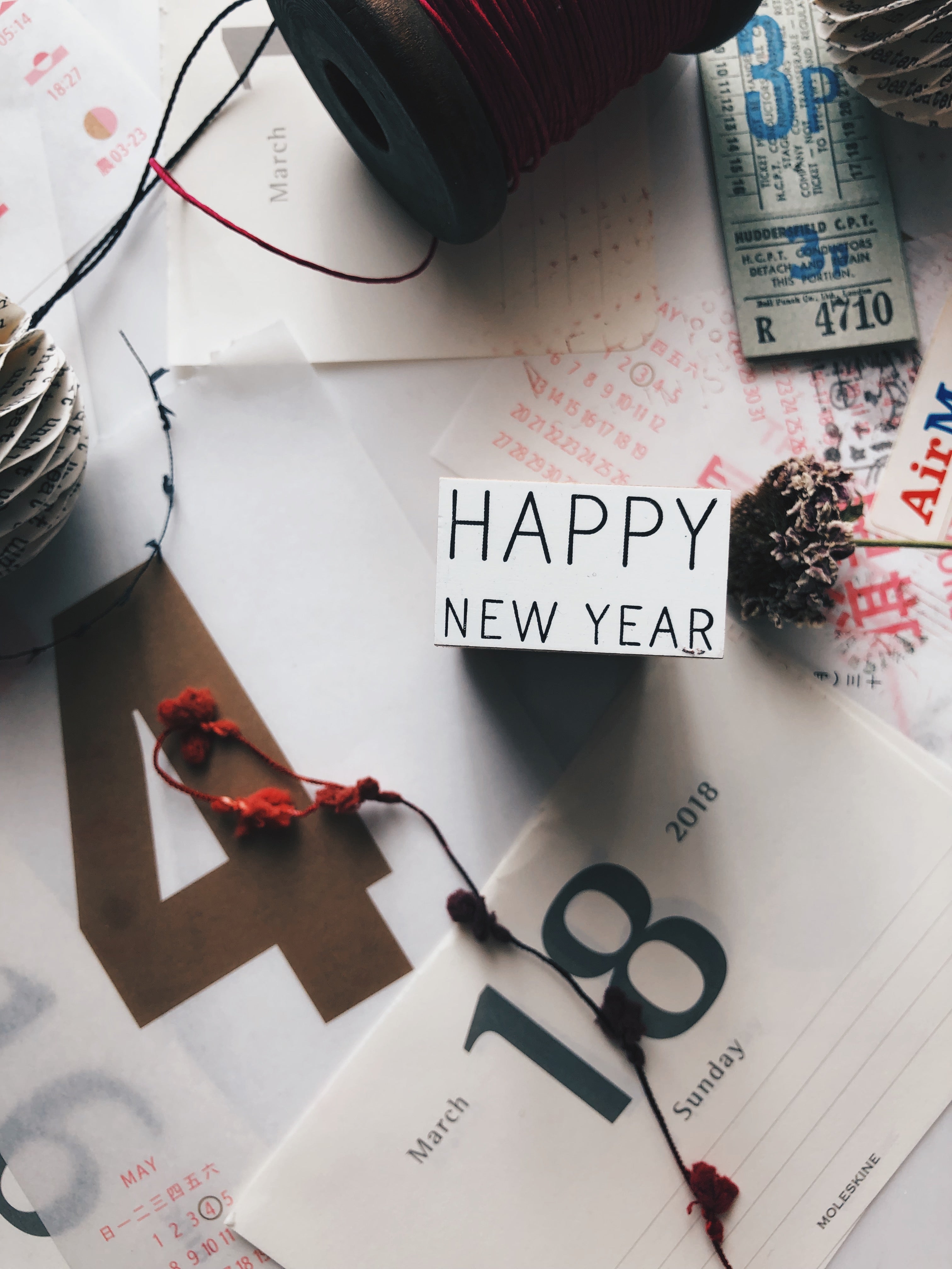 Osco Labo Happy New Year Rubber Stamp - Smidapaper Ikigai Shop
