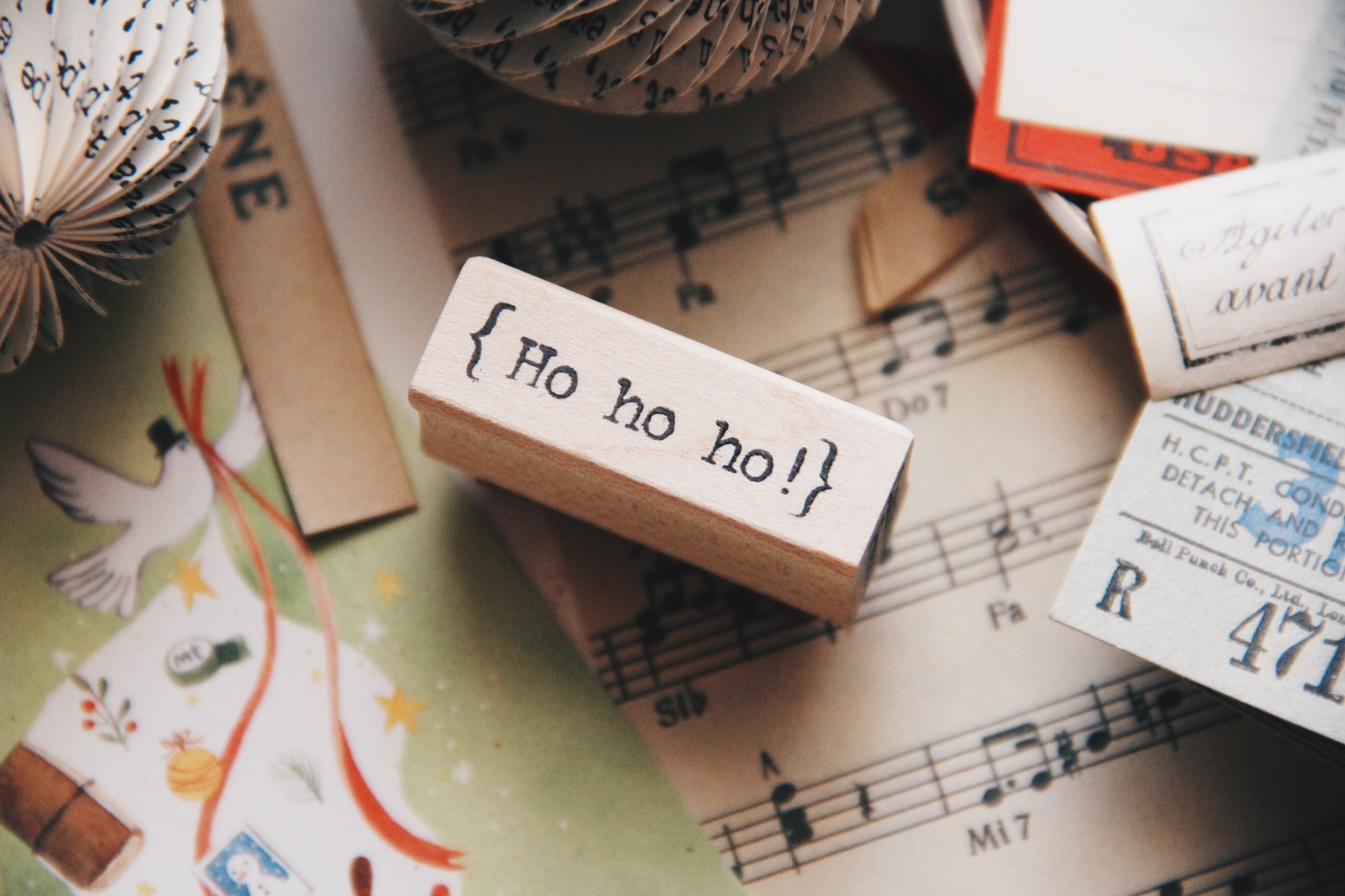 Catslife Press Ho ho ho! Rubber Stamp - Smidapaper Ikigai Shop