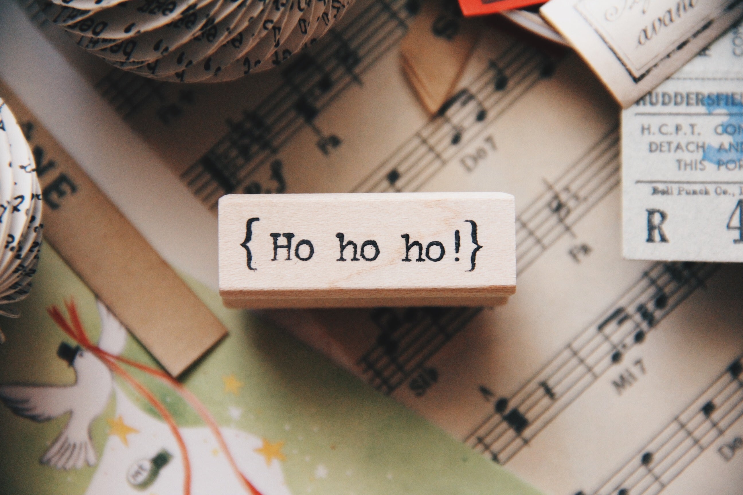 Catslife Press Ho ho ho! Rubber Stamp - Smidapaper Ikigai Shop