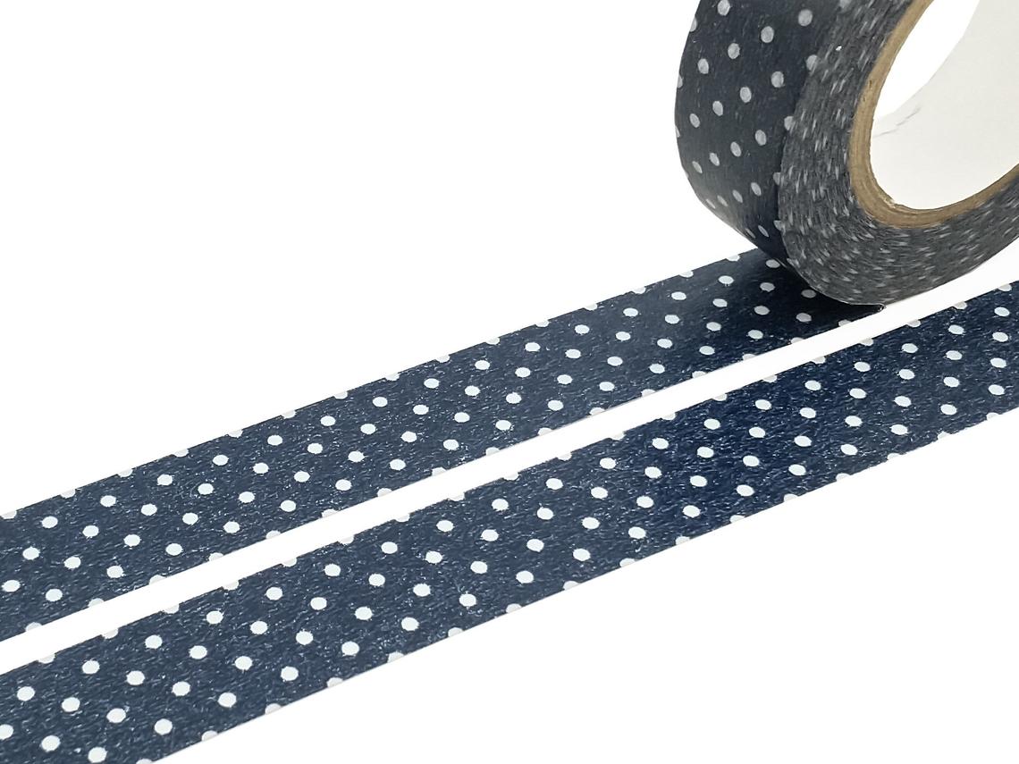 Classiky Dark Blue Dots (15mm x 15m) - Smidapaper Ikigai Shop