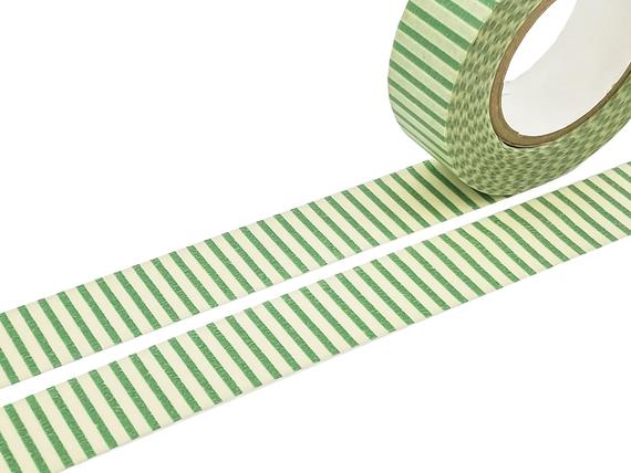 Classiky Celadon Stripe (15mm x 15m) - Smidapaper Ikigai Shop