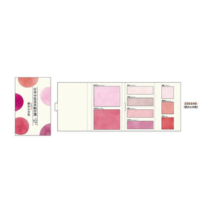 Kamio Japan Colour Sample Sticky Notes Booklet: Pink - Smidapaper Ikigai Shop
