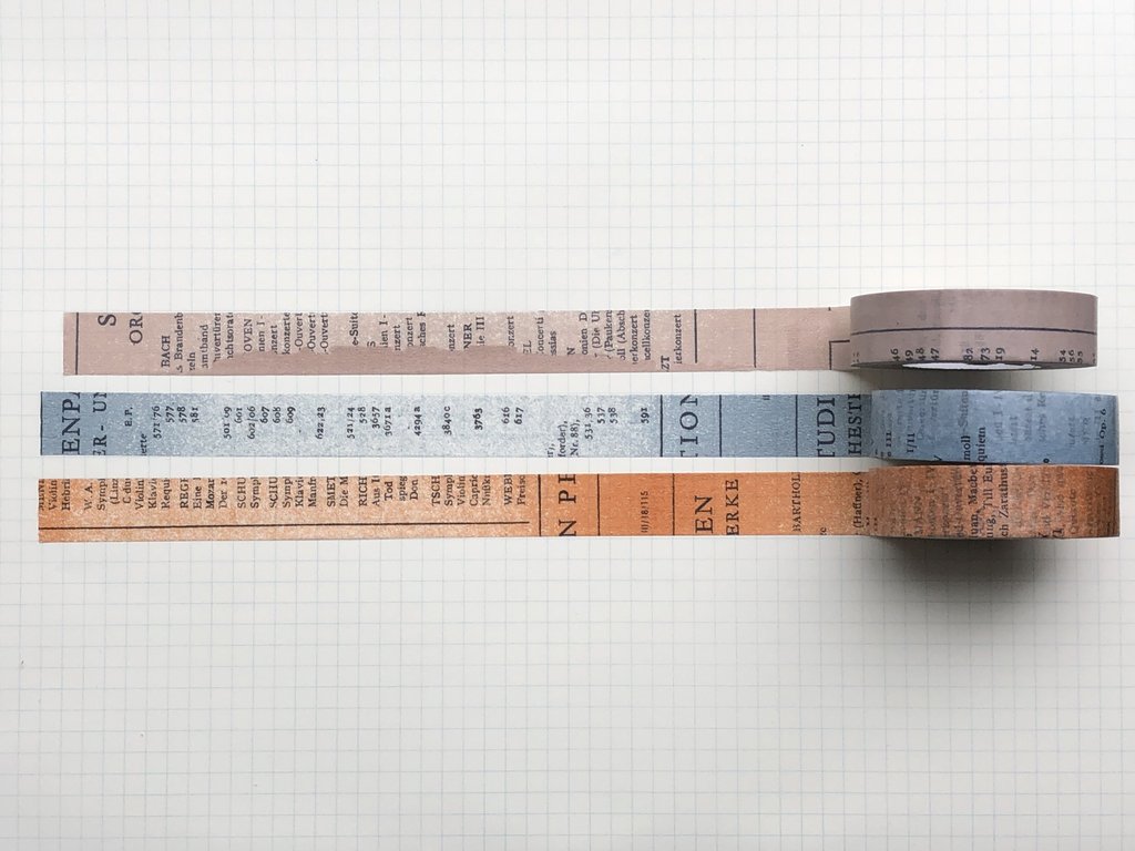 Classiky Washi Tape : Old Book Blue (15mm x 15m) - Smidapaper Ikigai Shop
