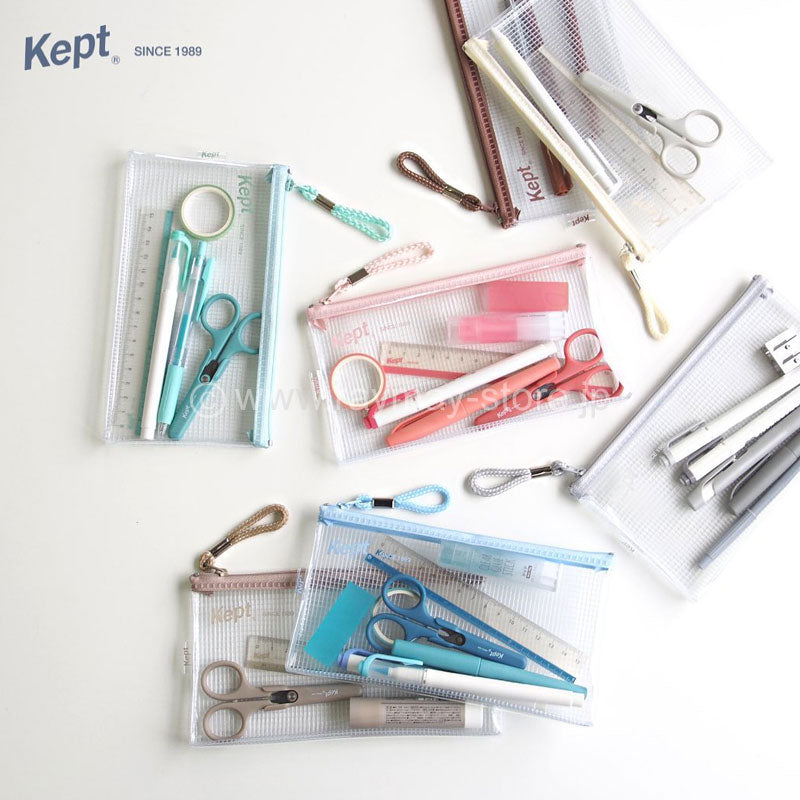 Kept Clear Pencil Case Flat-5 Colours
