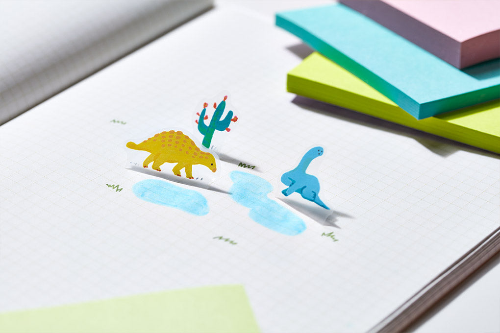 King Jim Pop-Up Stickers: POP008 Dinosaur - Smidapaper Ikigai Shop