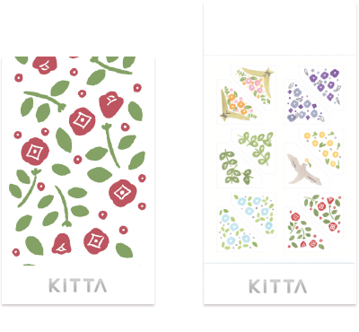 KITTA Seal Washi Tape -KITD015 Frame (Flower) - Smidapaper Ikigai Shop