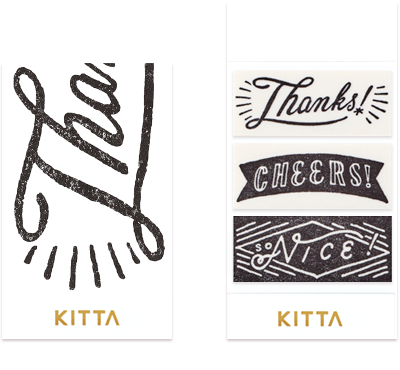KITTA Washi Tape (Wide)-KITW001 Message - Smidapaper Ikigai Shop