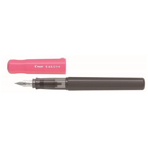 Pilot Kakuno Black Barbel Pink Fountain Pen - Medium - Smidapaper Ikigai Shop