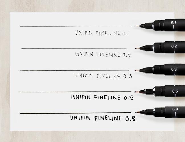 Uni Pin Fine Line Drawing Pen-Black - Smidapaper Ikigai Shop