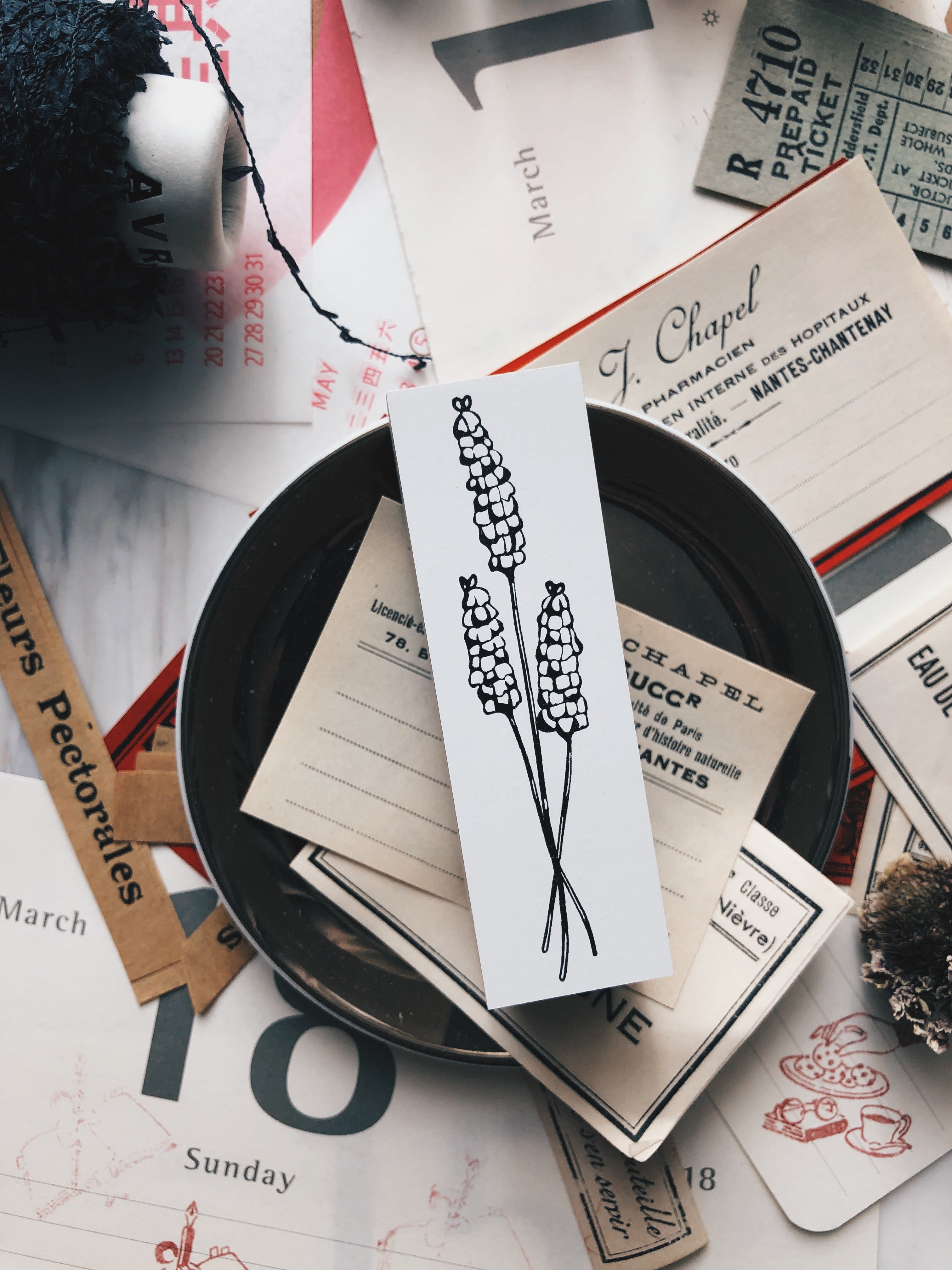 Nico Neco Lavender Rubber Stamp - Smidapaper Ikigai Shop