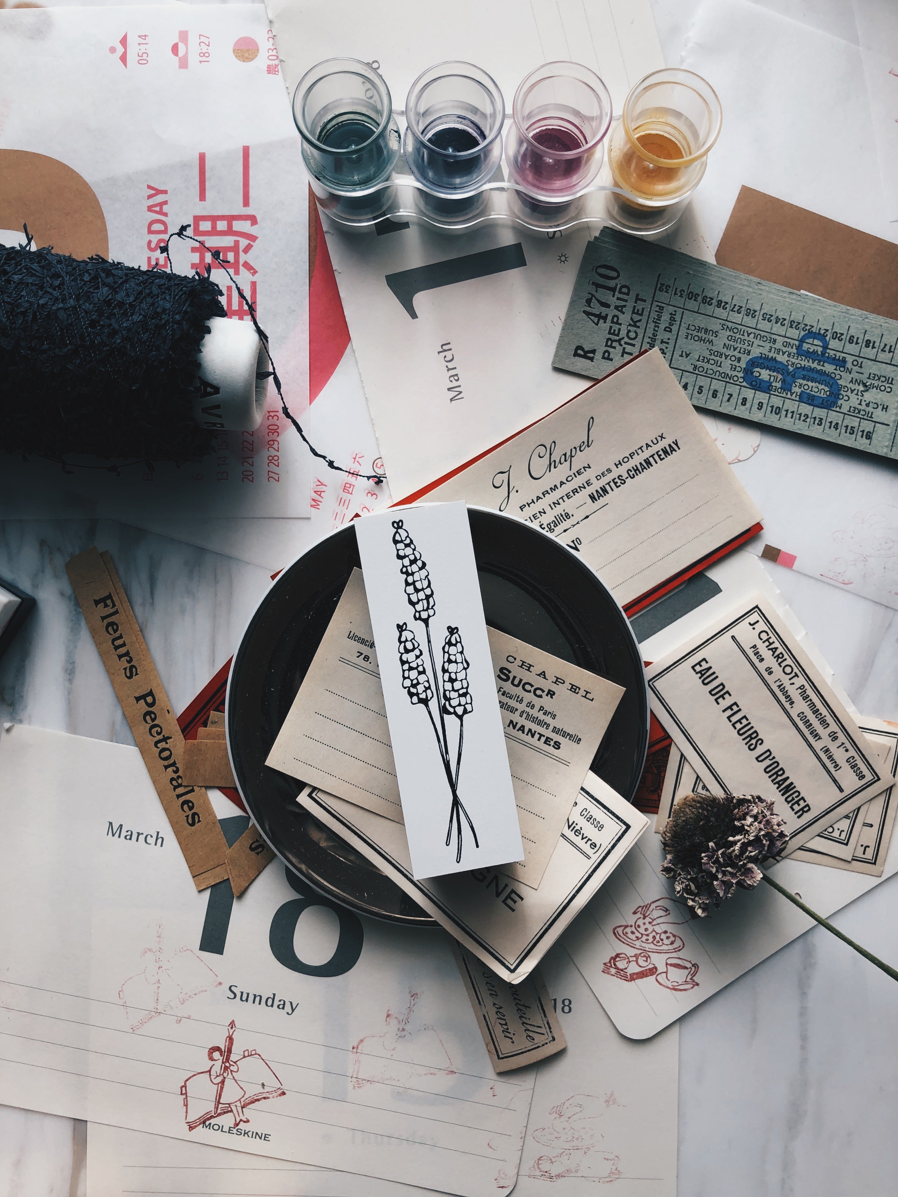 Nico Neco Lavender Rubber Stamp - Smidapaper Ikigai Shop