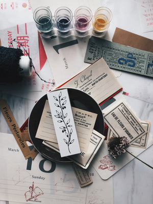 Nico Neco Leaves Rubber Stamp - Smidapaper Ikigai Shop