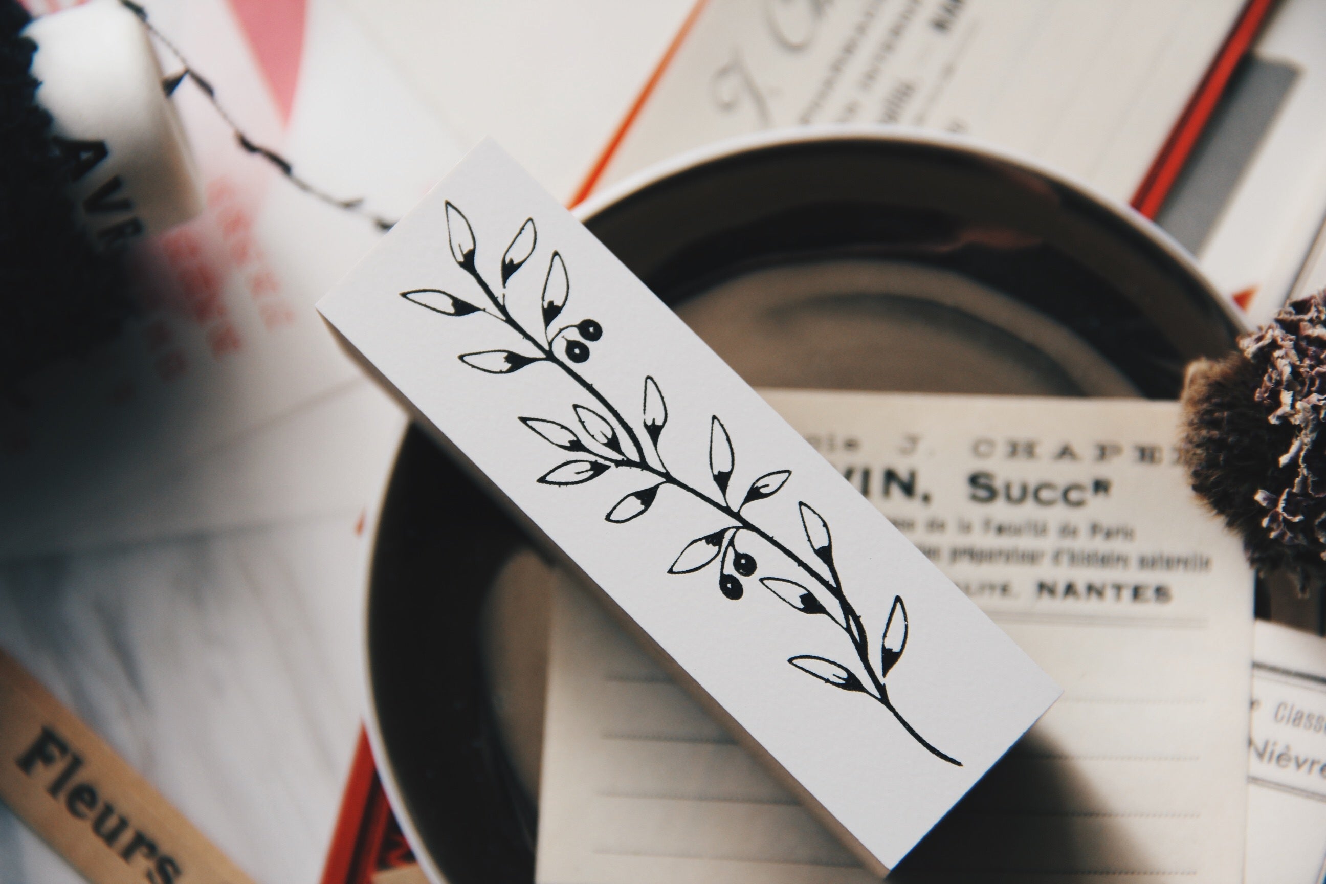 Nico Neco Leaves Rubber Stamp - Smidapaper Ikigai Shop