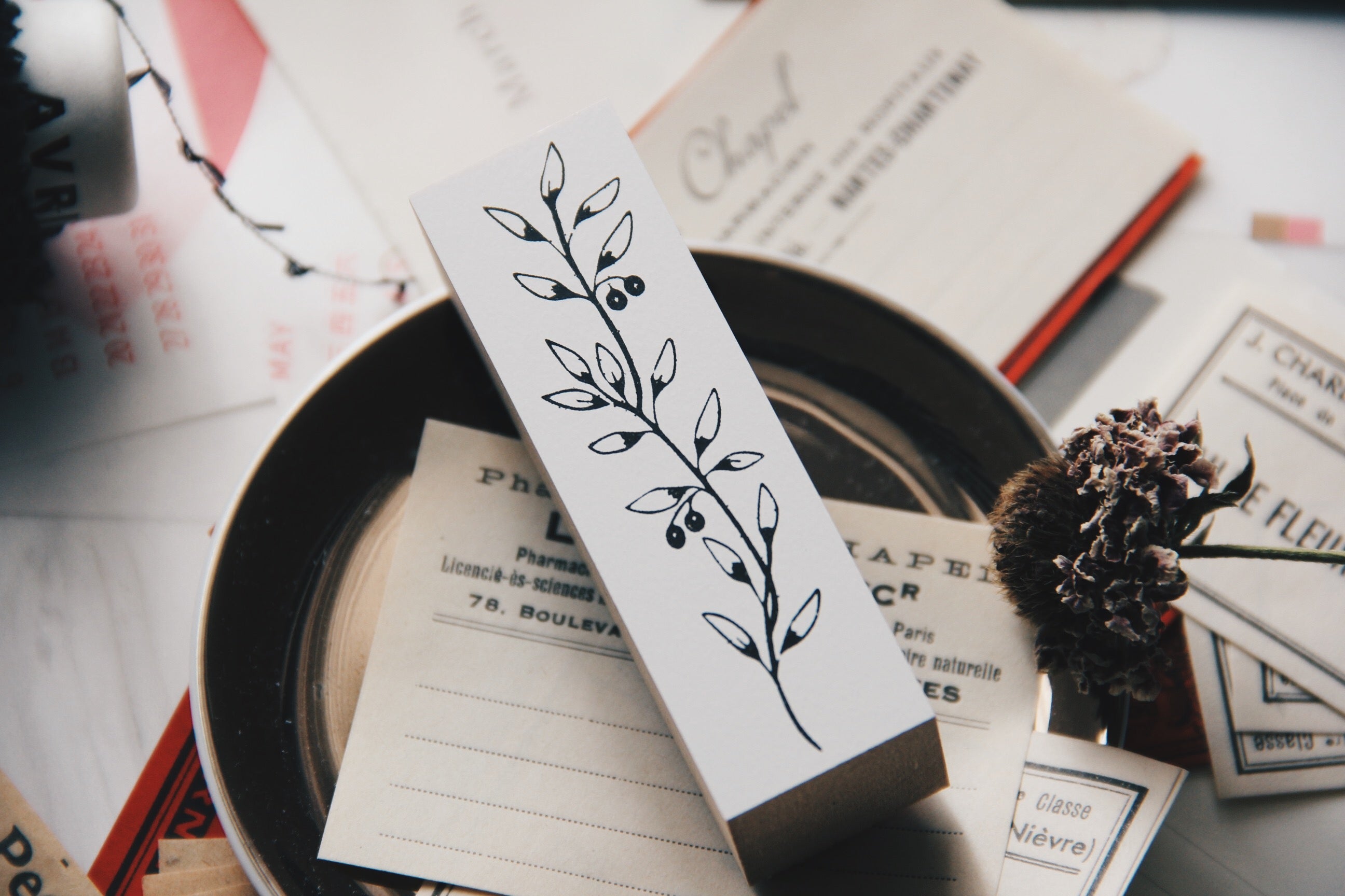 Nico Neco Leaves Rubber Stamp - Smidapaper Ikigai Shop