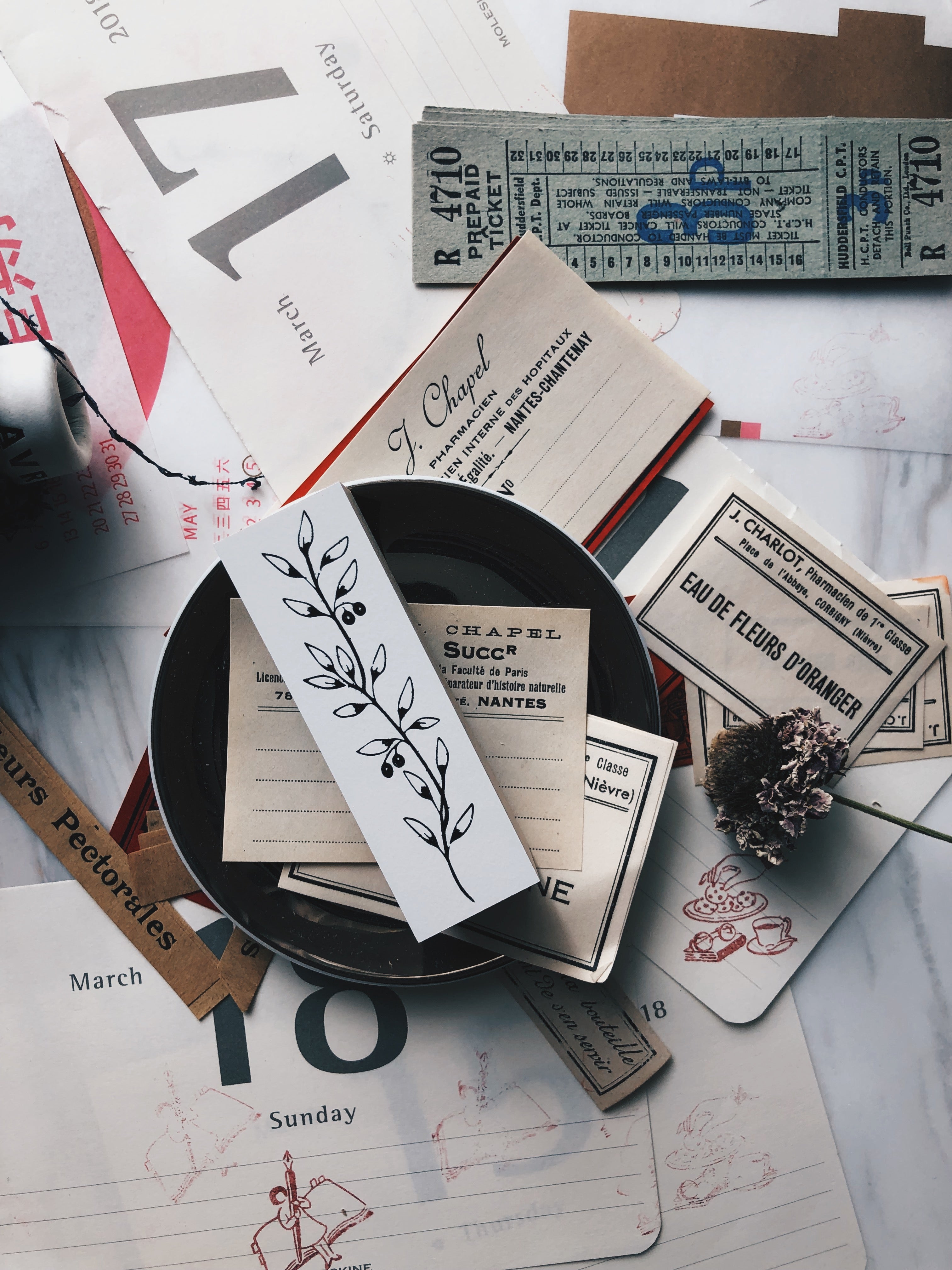 Nico Neco Leaves Rubber Stamp - Smidapaper Ikigai Shop