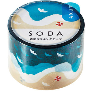 Hitotoki Soda PET Tape-30mm (6 designs, sold separately) - Smidapaper Ikigai Shop
