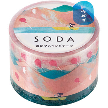 Hitotoki Soda PET Tape-30mm (6 designs, sold separately) - Smidapaper Ikigai Shop