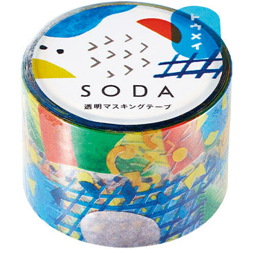 Hitotoki Soda PET Tape-30mm (6 designs, sold separately) - Smidapaper Ikigai Shop