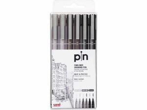 Uni Pin Fine Line Drawing Pen-Three Colours (Set of 6) - Smidapaper Ikigai Shop