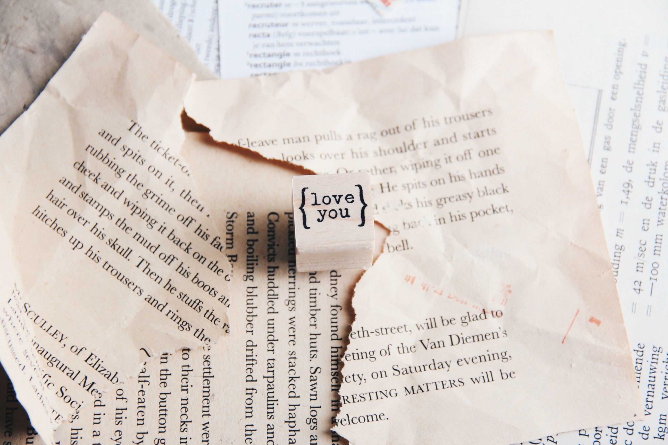 Catslife Press Love You Rubber Stamp - Smidapaper Ikigai Shop